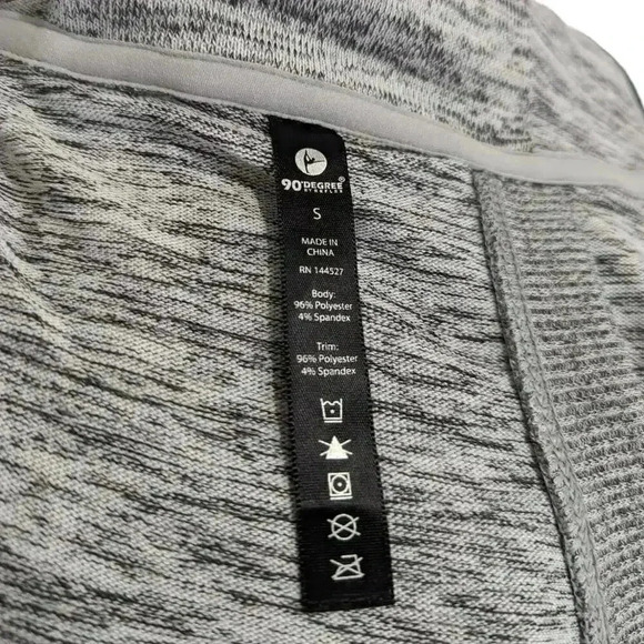 90 Degree by Reflex Athletic Gray Full Zip Hoodie Vest Size S - Picture 7 of 7